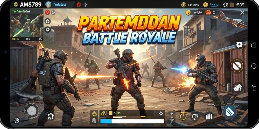 Screenshot gameplay AMS789 yang menunjukkan aksi pertempuran seru.