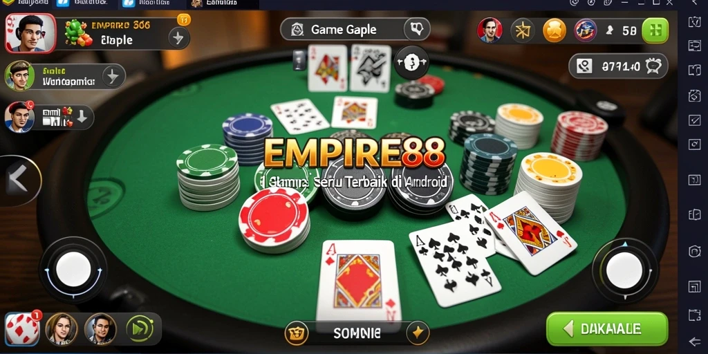 Tampilan seru gameplay Gaple dalam EMPIRE88.