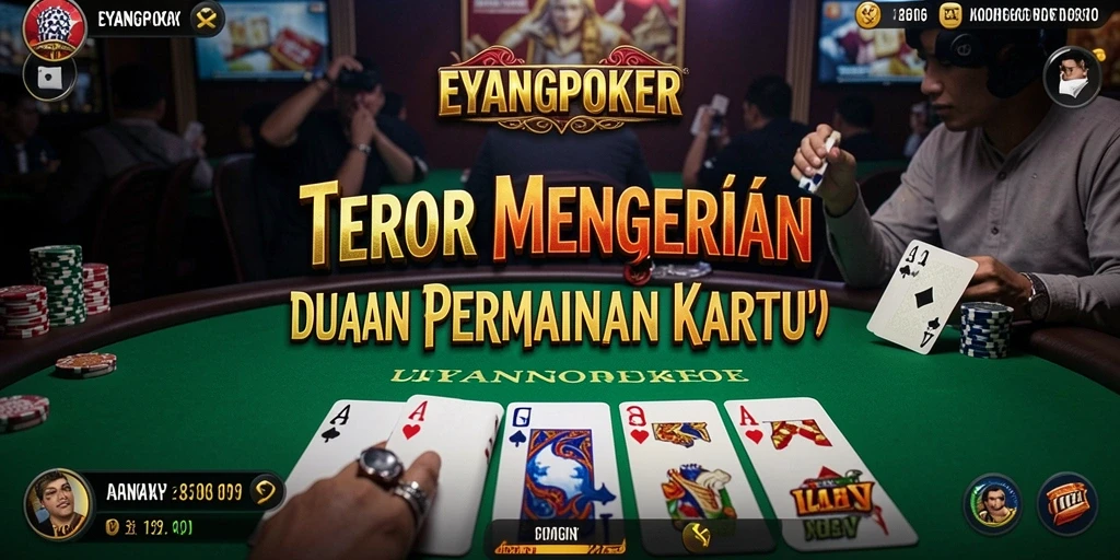 Tampilan gameplay menegangkan dari EYANGPOKER dengan atmosfer Horror yang mencekam.