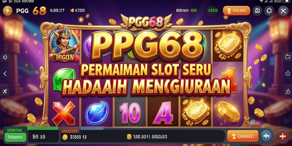 Screenshot PGG68 menampilkan gameplay slot yang seru dan berwarna.