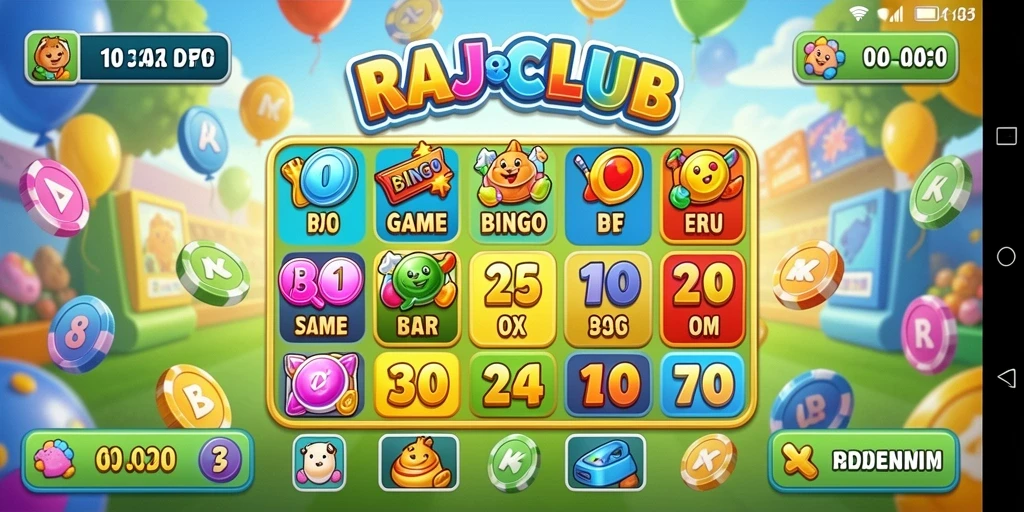 Tampilan gameplay RAJACLUB yang mengasyikkan dalam permainan Bingo.