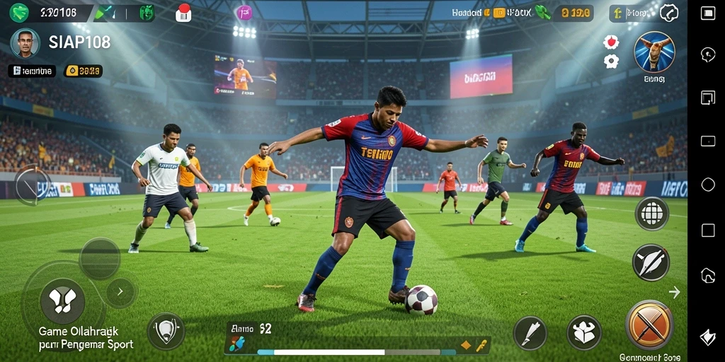 Tangkapan layar gameplay olahraga yang menarik dalam SIAP108.