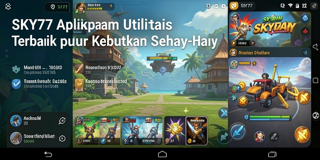Tampilan antarmuka pengguna SKY77 yang ramah dan informatif.